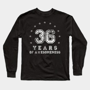 Vintage 36 years of awesomeness Long Sleeve T-Shirt